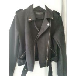 suede dames biker jasje