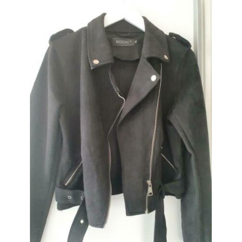 suede dames biker jasje
