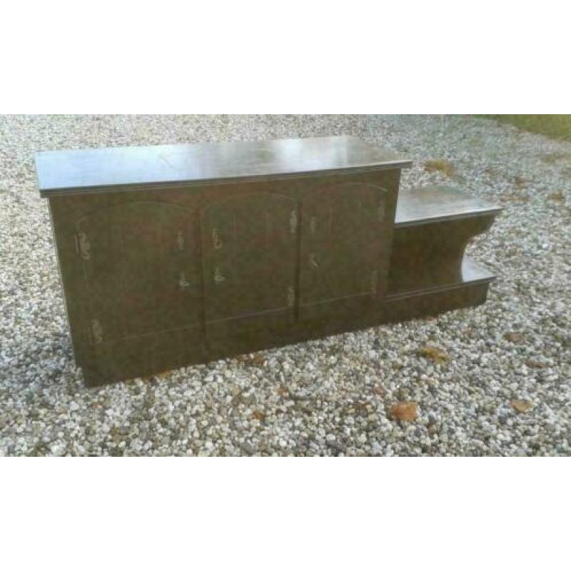 115, eiken dressoir (zwart geverfd) te koop