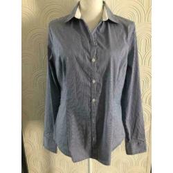 Maat l - h&m - blauw/wit gestreepte blouse/shirt
