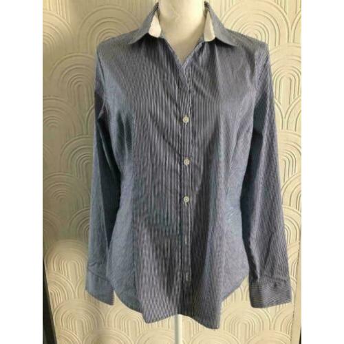 Maat l - h&m - blauw/wit gestreepte blouse/shirt