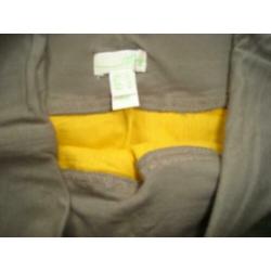 Kaki L Mango MNG gele rode embroided rok legergroen egf