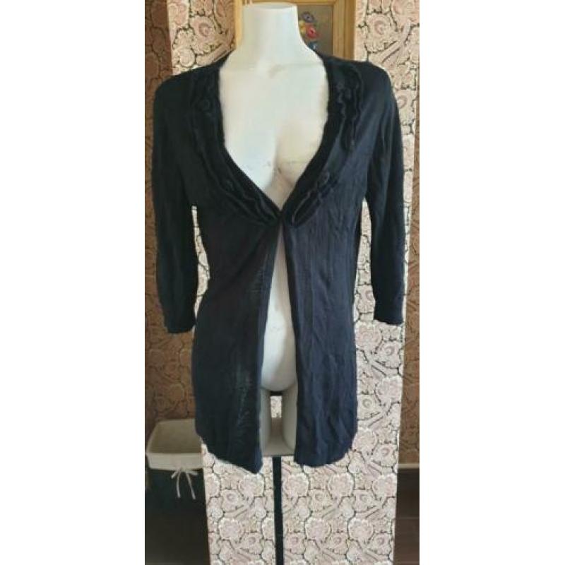 ZGAN zwarte mooie EDGAR VOS vest mt M 38/40, vestje zwart