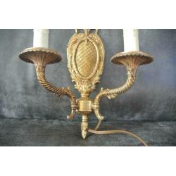 Brocante Franse wandlamp Barok wandlamp