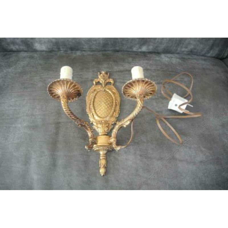 Brocante Franse wandlamp Barok wandlamp