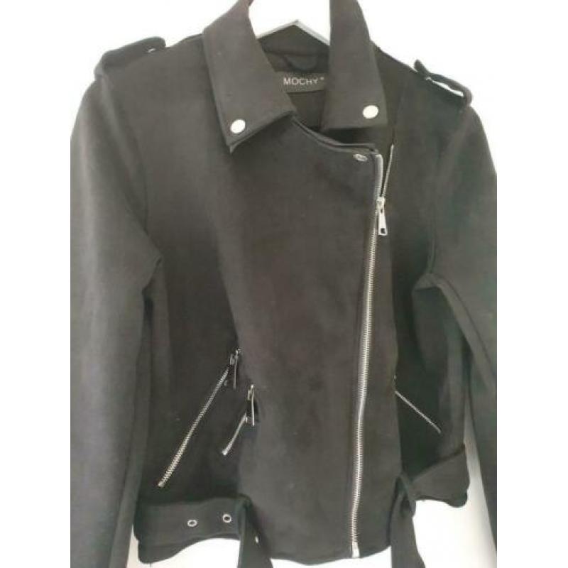 suede dames biker jasje