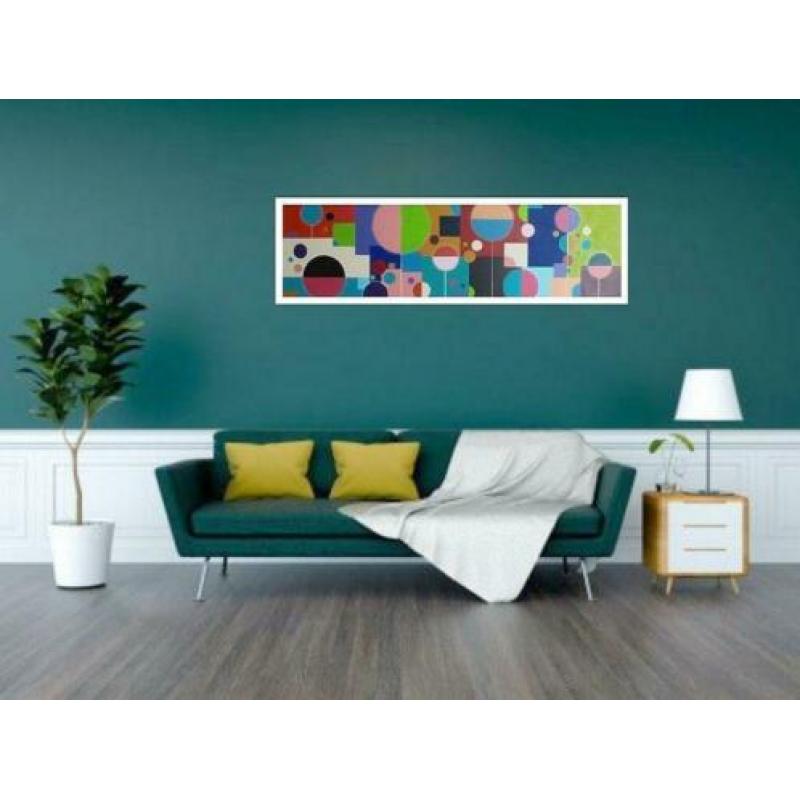 Nieuw handgeschilderd acryl schilderij in vrolijke kleuren