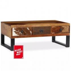 Nieuwe Salontafel 90x50 cm massief sheeshamhout UITVERKOOP!
