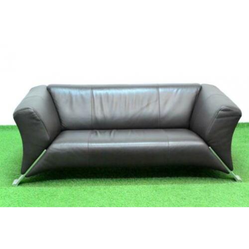 ??In Topstaat donkerbruine leren Rolf Benz 322 design bank