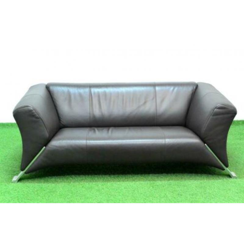 ??In Topstaat donkerbruine leren Rolf Benz 322 design bank