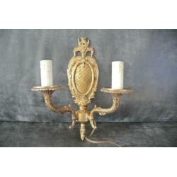 Brocante Franse wandlamp Barok wandlamp