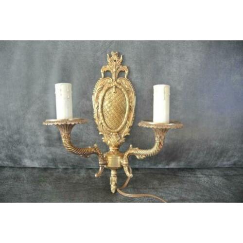 Brocante Franse wandlamp Barok wandlamp