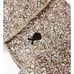 Glittertasje konijn. Oud roze, goud, rosé. Nieuw!!