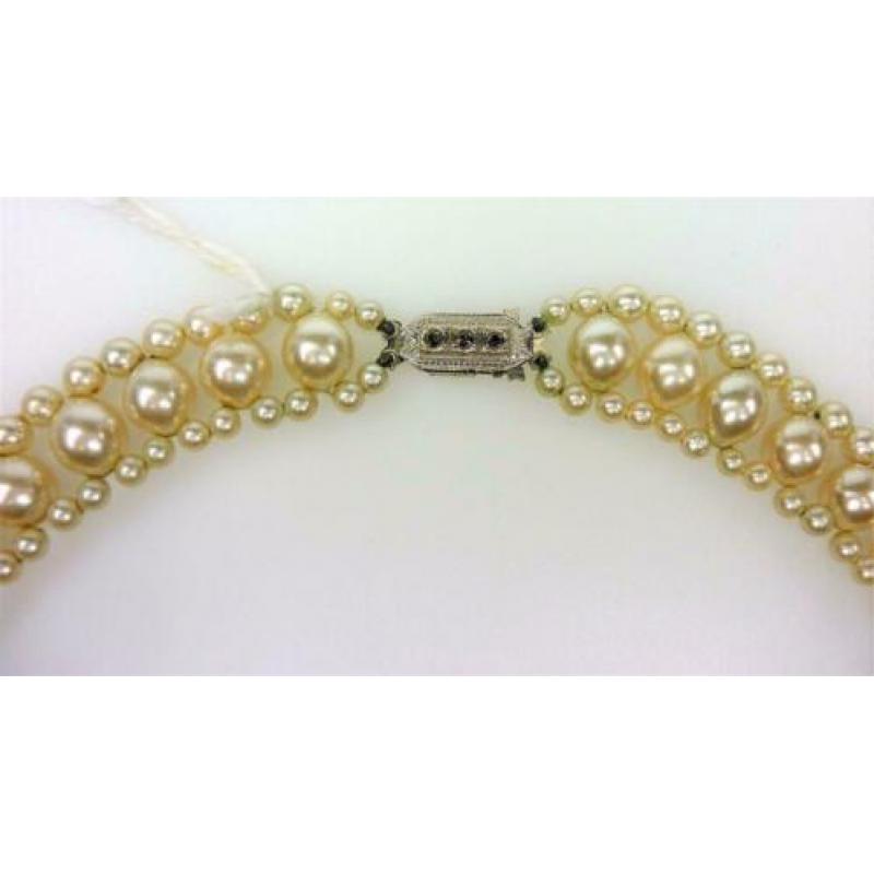 Opruiming Vintage parel collier / Z5677a
