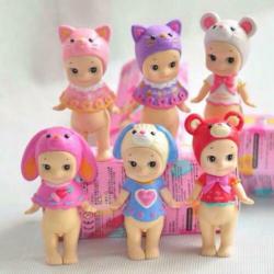SET 6 Sonny Angel poppetjes figuren figuur valentijn dieren