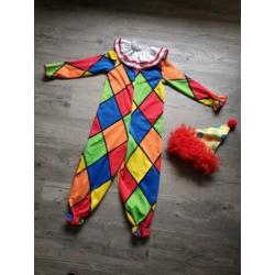 Clownspak mt 128 met pruik