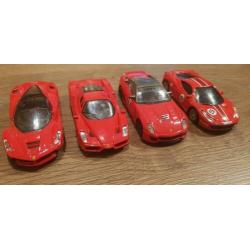 4x Burago Ferrari