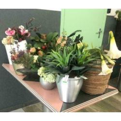 kunstbloemen en planten in pot / secound flowers