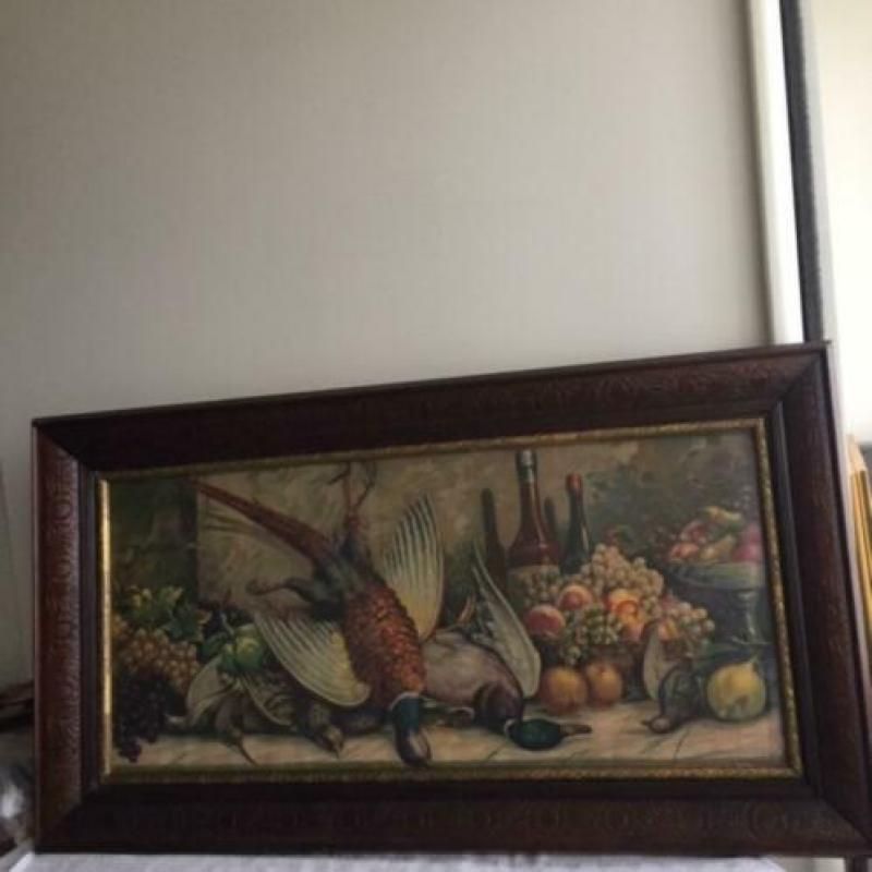 Brocante Schilderij in mooie oude lijst