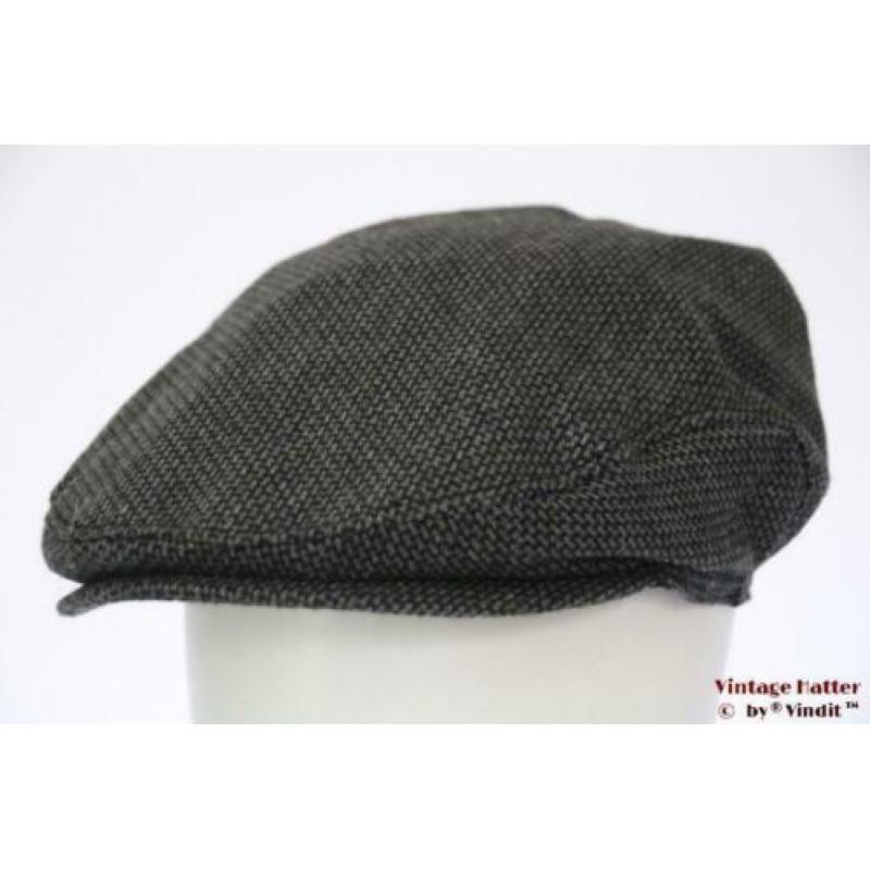 Vintage flatcap Platte pet TCM grijs met oorwarmer 59,5