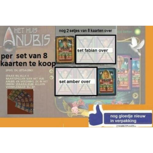 Het huis anubis speelkaarten set van 8 / BP