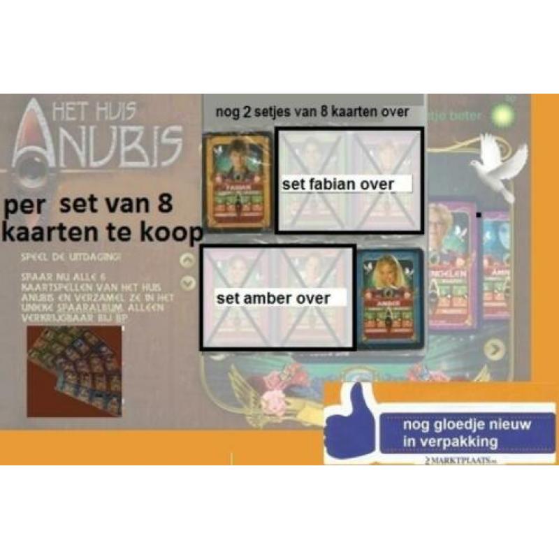Het huis anubis speelkaarten set van 8 / BP