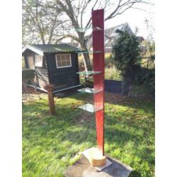 Vitrine kast/staander met glasplaten