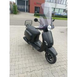 ??Vespa look snorscooter blauw kenteken met GARANTIE !!!