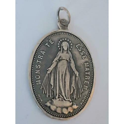 vintage hanger Penin Poncet verzilverd monstra te esse matre