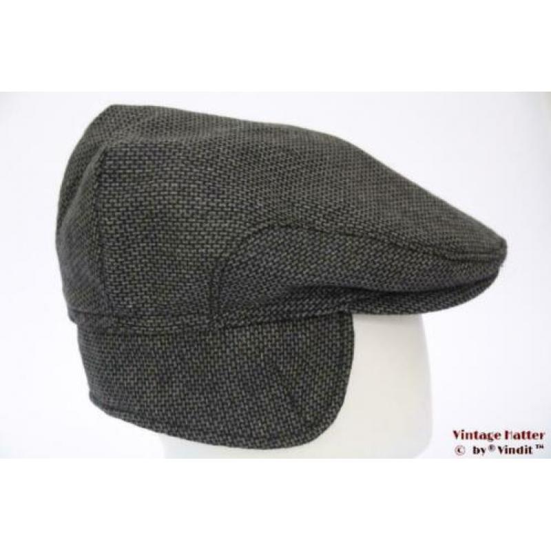 Vintage flatcap Platte pet TCM grijs met oorwarmer 59,5