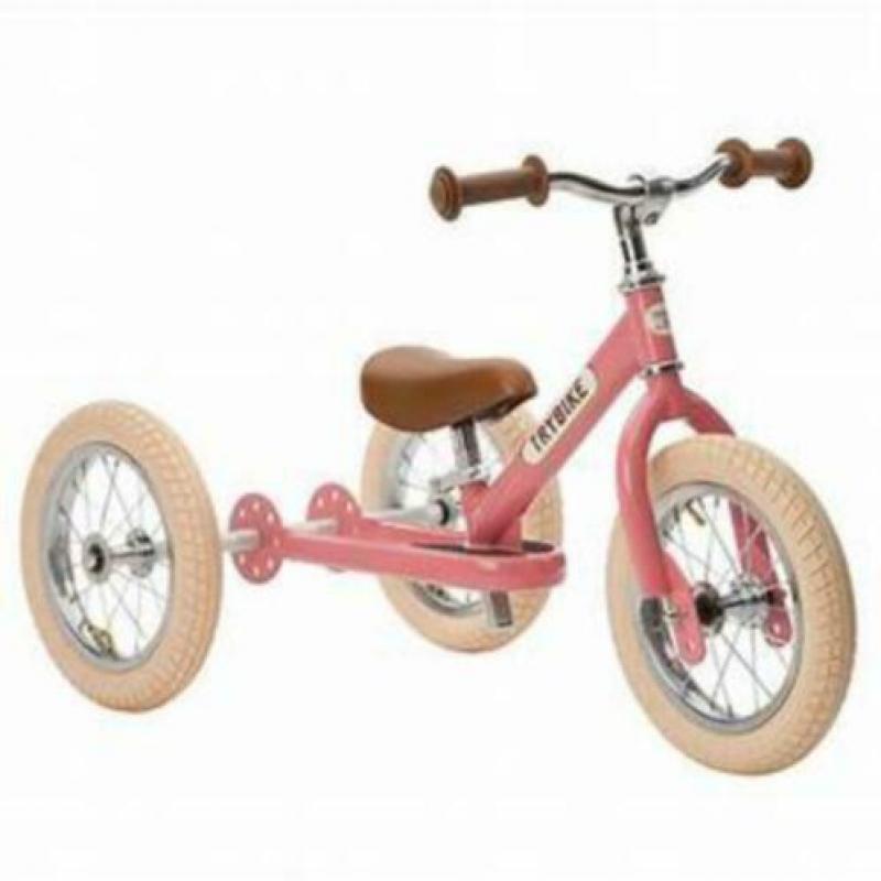 Nostalgische Loopfiets TRYBIKE ROZE driewieler - tweewieler