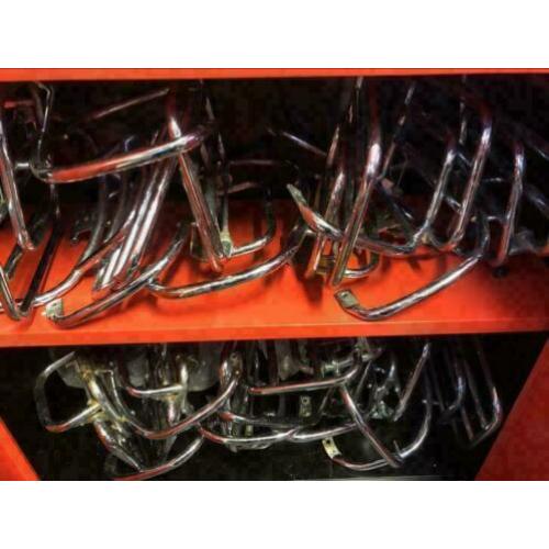 Piaggio Vespa S LX LXV rekjes / dragers chrome origineel