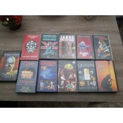 11 muziek videobanden op vhs o.a queen/iron maiden