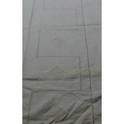Zeer Groot Katoenen Tafelkleed met Monogram