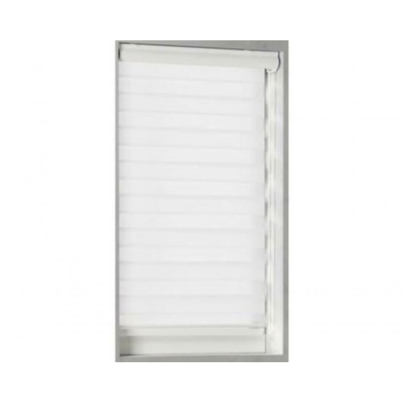 Duo Rolgordijn Cassette 80x130cm Wit Licht doorlatend.