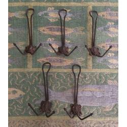 Art Nouveau kapstokhaken jaren ‘20 Vijf stuks