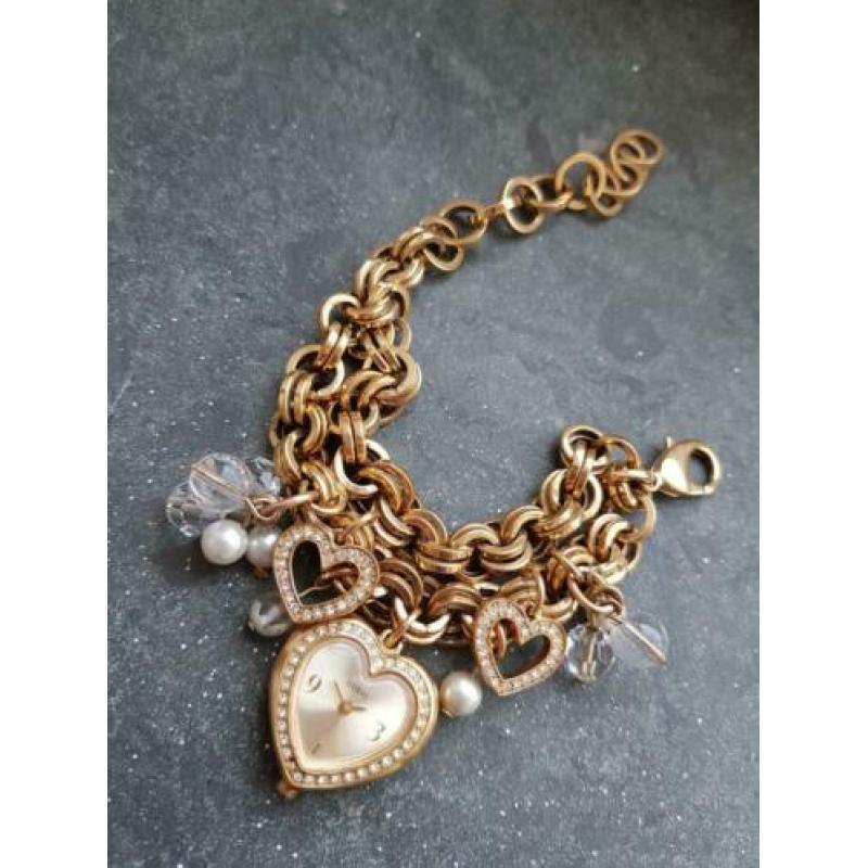 Guess dameshorloge met bedeltjes