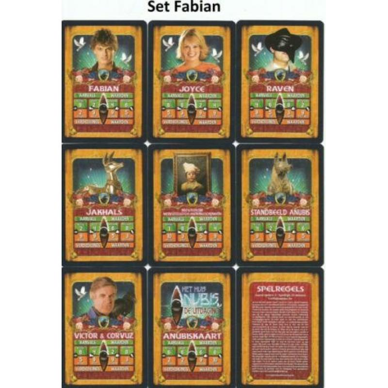 Het huis anubis speelkaarten set van 8 / BP