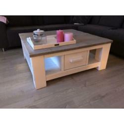 Steigerhouten salontafel light grey wash