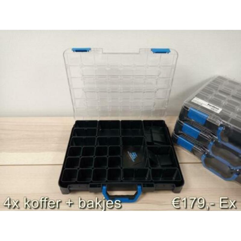 T-boxx koffers Sortimo gevuld met bakjes nieuw ORIGINEEL !