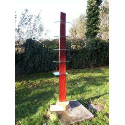 Vitrine kast/staander met glasplaten