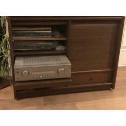 Lage Kast op wielen, met rolluiken - hout