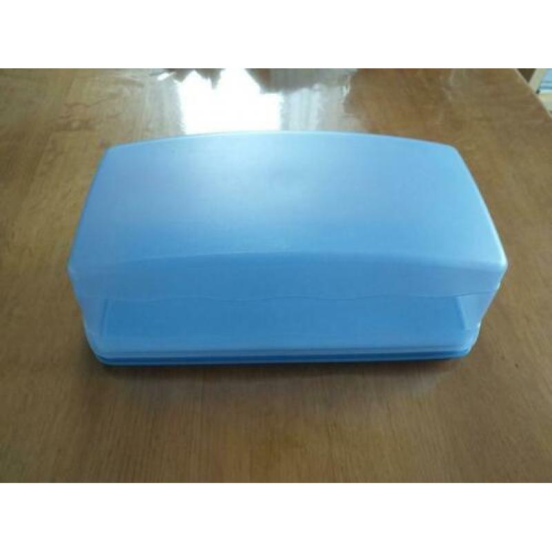 blauw, tupperware
