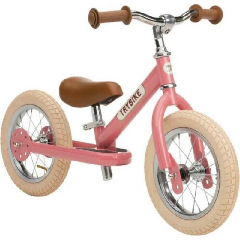 Nostalgische Loopfiets TRYBIKE ROZE driewieler - tweewieler