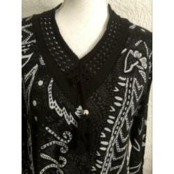 Maat l - zwarte tuniek met witte print