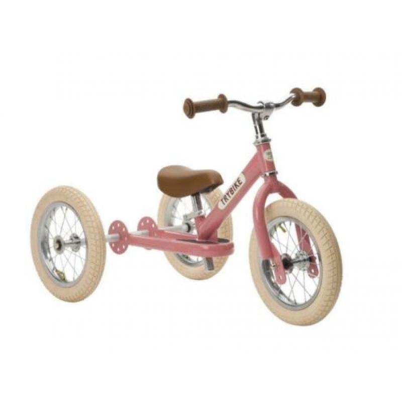 Nostalgische Loopfiets TRYBIKE ROZE driewieler - tweewieler