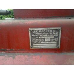 Te koop compressor De Backers..