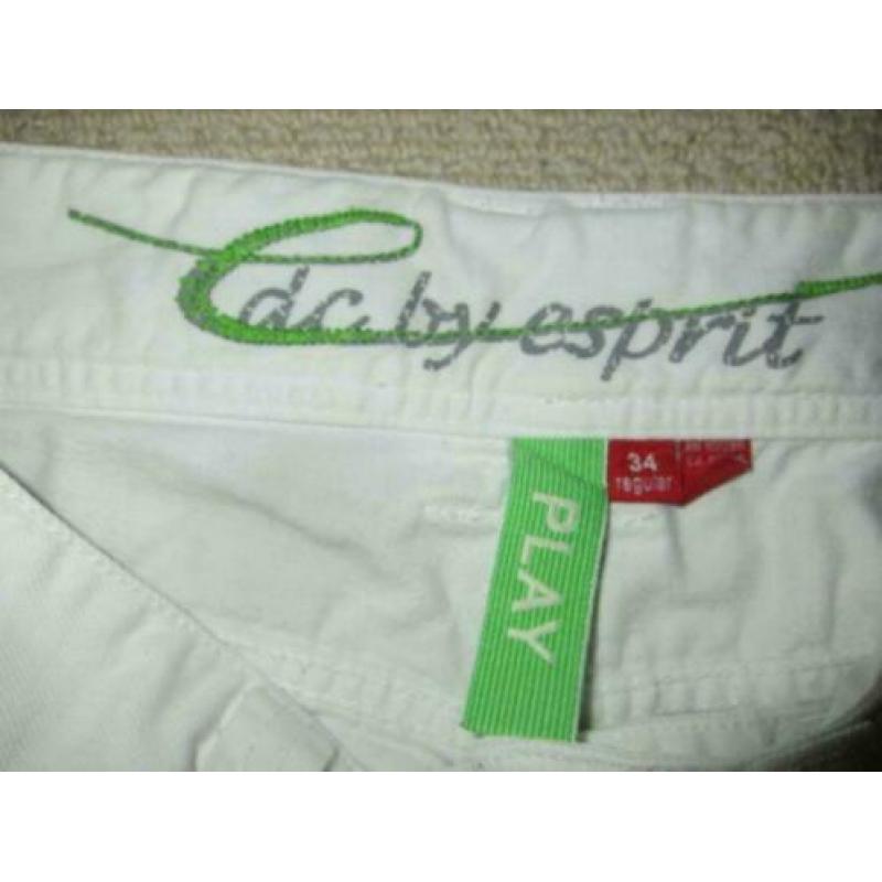 witte spijkerbroek van edc esprit, maat 34 regular