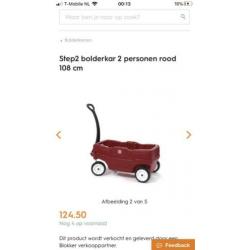 Step2 bolderkar voor 2 kinderen nieuw in doos