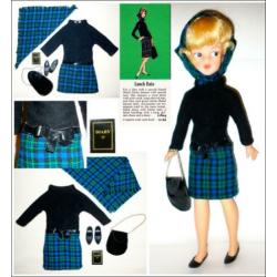 1960 Vintage Lunch Date jurkje voor de Sindy Barbie